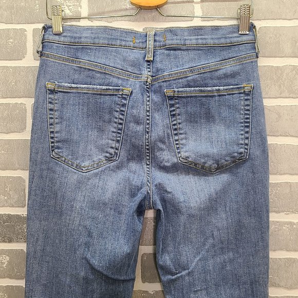 Free People Blue Full Length Distressed Jeans Size 29 - Picture 5 of 8